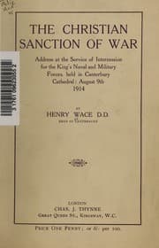 Tapa de The Christian sanction of war