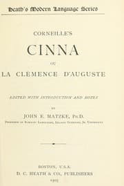 Tapa de Corneille's Cinna