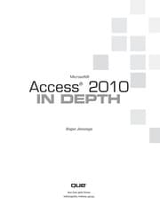 Tapa de Microsoft Access 2010 in depth
