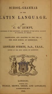 Tapa de A school-grammar of the Latin language