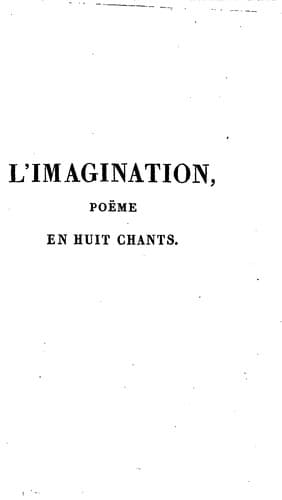 Tapa de L'imagination: poëme