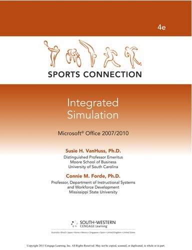 Tapa de Sports connection, integrated simulation
