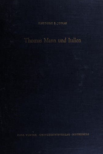 Tapa de Thomas Mann und Italien