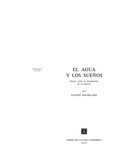 Tapa de El Agua y Los Sueños