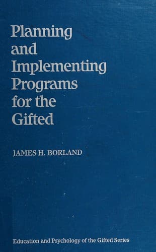 Tapa de Planning and implementing programs for the gifted
