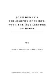 Tapa de John Dewey's philosophy of spirit