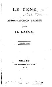 Tapa de Le cene di Antonfrancesco Grazzini detto Il Lasca