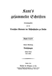 Tapa de Kant's gesammelte Schriften