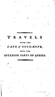 Tapa de Travels from the Cape of Good-Hope, into the interior parts of Africa, including many interesting anecdotes