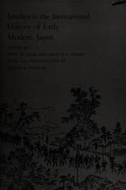 Tapa de Studies in the institutional history of early modern Japan