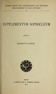 Tapa de Supplementum Sophocleum