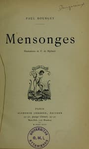 Tapa de Mensonges