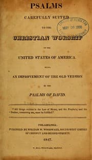 Tapa de Psalms, carefully suited to the Christian worship in the United States of America