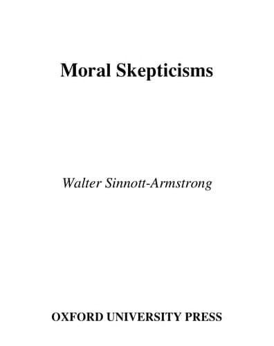 Tapa de Moral skepticisms