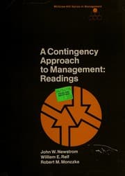 Tapa de A contingency approach to management: readings