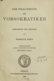 Tapa de Die Fragmente der Vorsokratiker
