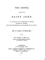 Tapa de The Gospel according to Saint John: with collations exhibiting all the readings of all the mss