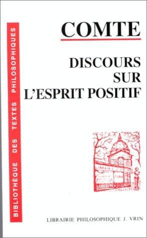Tapa de Discours sur l'esprit positif