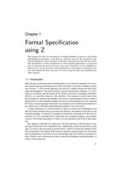 Tapa de Formal Specification and Documentation Using Z