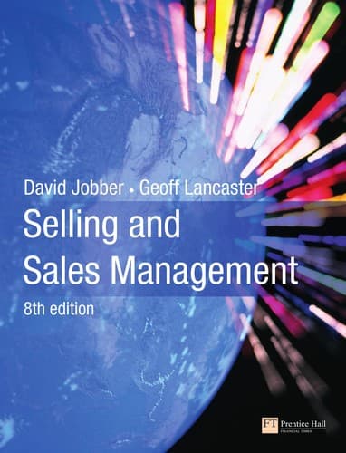 Tapa de Selling and sales management