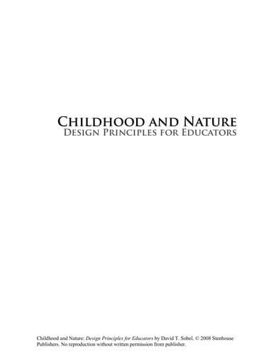 Tapa de Childhood and nature
