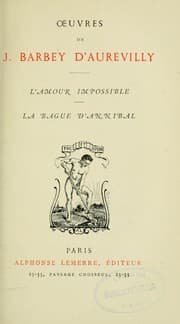 Tapa de L'Amour impossible. La bague d'Annibal