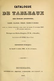 Tapa de Catalogue de tableaux des écoles anciennes, flamande, hollandaise, francaise, italienne et espagnole