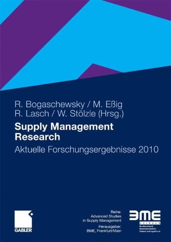 Tapa de Supply Management Research
