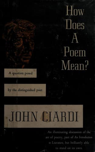 Tapa de How does a poem mean?