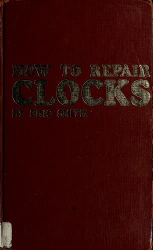 Tapa de How to repair clocks