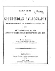 Tapa de Elements of South-Indian Palæography from the Fourth to the Seventeenth ..