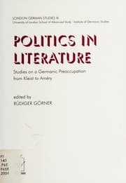 Tapa de Politics in literature
