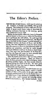Tapa de Interesting letters of the late Pope Clement XIV. (Ganganelli)