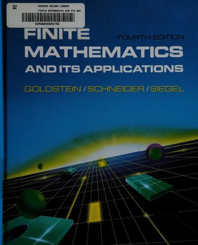 Tapa de Finite mathematics and its applications