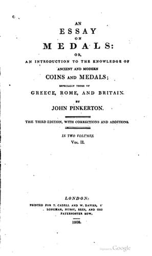 Tapa de An essay on medals