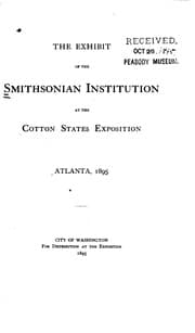 Tapa de The exhibit of the Smithsonian Institution at the Cotton States Exposition