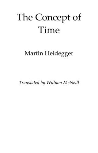 Tapa de The concept of time