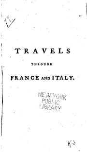 Tapa de Travels Through France and Italy: Containing Observations on Character ..