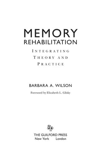 Tapa de Memory rehabilitation