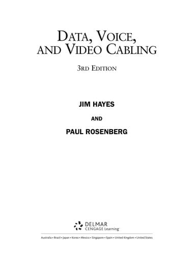 Tapa de Data, voice, and video cabling