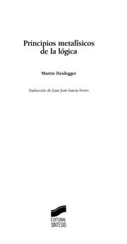 Tapa de Principios metafi sicos de la lo gica