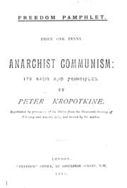 Tapa de Anarchist communism, its basis and principles