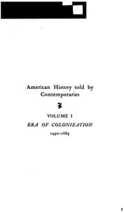 Tapa de American History Told by Contemporaries