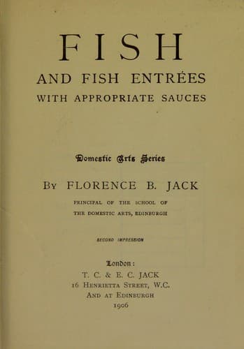 Tapa de Fish and Fish Entrées with Appropriate Sauces