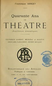 Tapa de Quarante ans de théâtre
