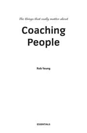 Tapa de The things that really matter about coaching people