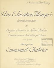 Tapa de Une éducation manquée