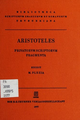 Tapa de Aristotelis privatorum scriptorum fragmenta