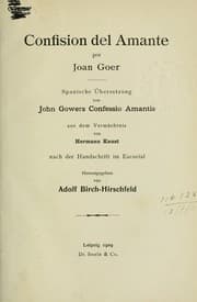 Tapa de Confision del amante por Joan Goer