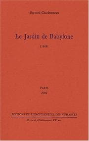 Tapa de Le jardin de Babylone